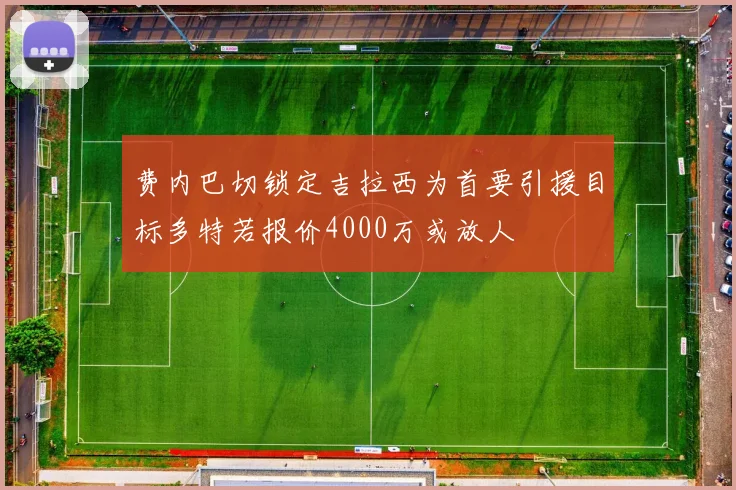 费内巴切锁定吉拉西为首要引援目标多特若报价4000万或放人
